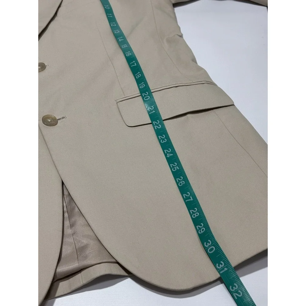 Banana Republic Mens 38R Beige‎ Cotton Blend Classic Blazer Jacket Double Vent